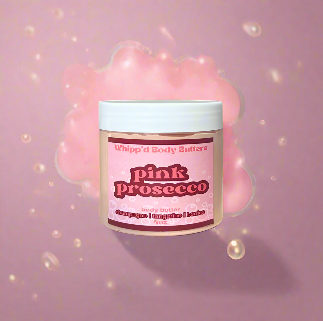 pink prosecco body butter