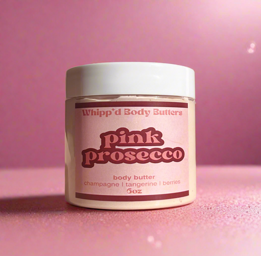 pink prosecco body butter