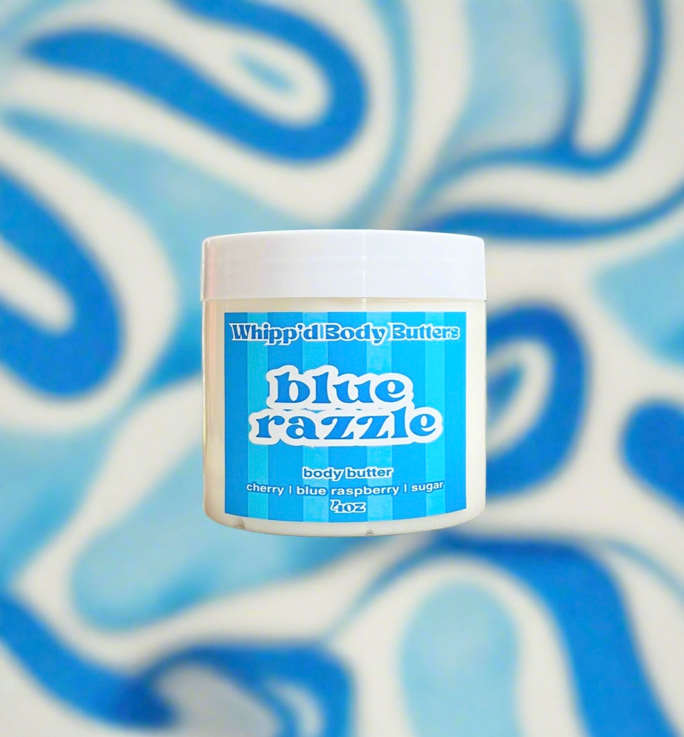 blue razzle body butter